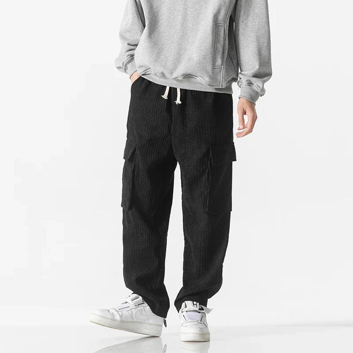 Classic men's casual cargo pants with drawstring, offering ultimate comfort and everyday style.