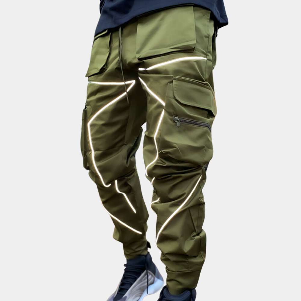 Men's comfort fit cargo trousers in a durable design, perfect for casual utility wear.