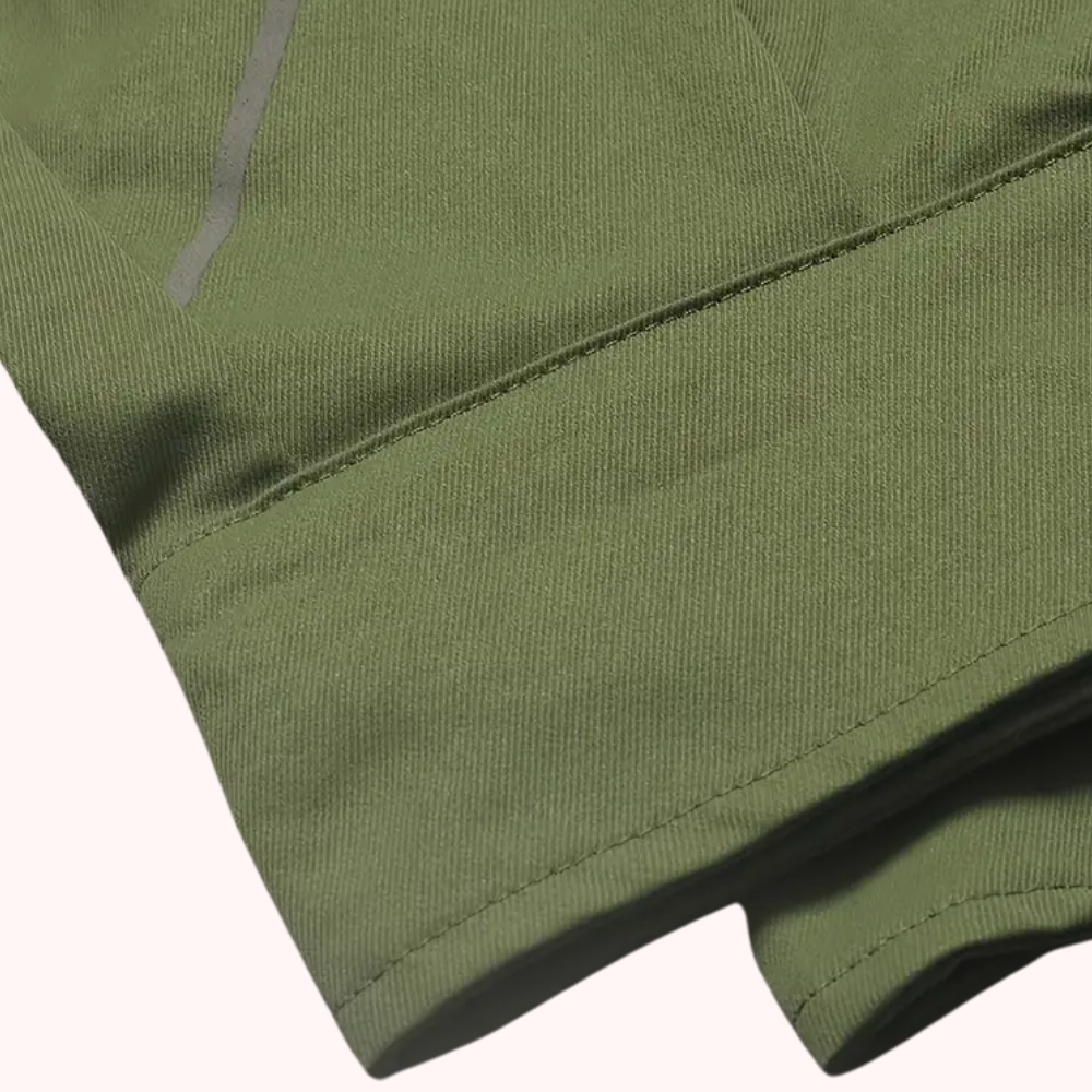 Relaxed fit cargo pants for men in classic black, featuring multiple utility pockets.