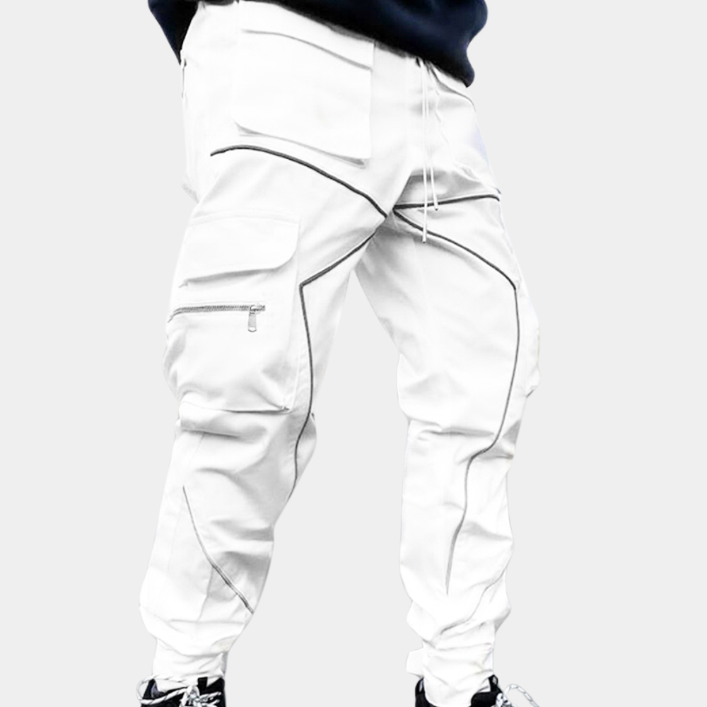 Durable men's comfort fit cargo pants in khaki, ideal for workwear or casual utility.