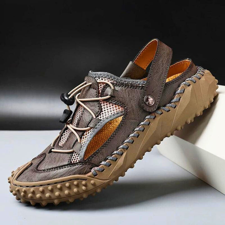 Hybrid men's outdoor footwear, trail sandals with quick-lace, perfect for adventure gear & summer hikes.