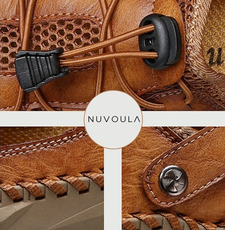 Adventure-ready men's trail sandals with protective toe & quick-lace, offering comfort for outdoor activities.