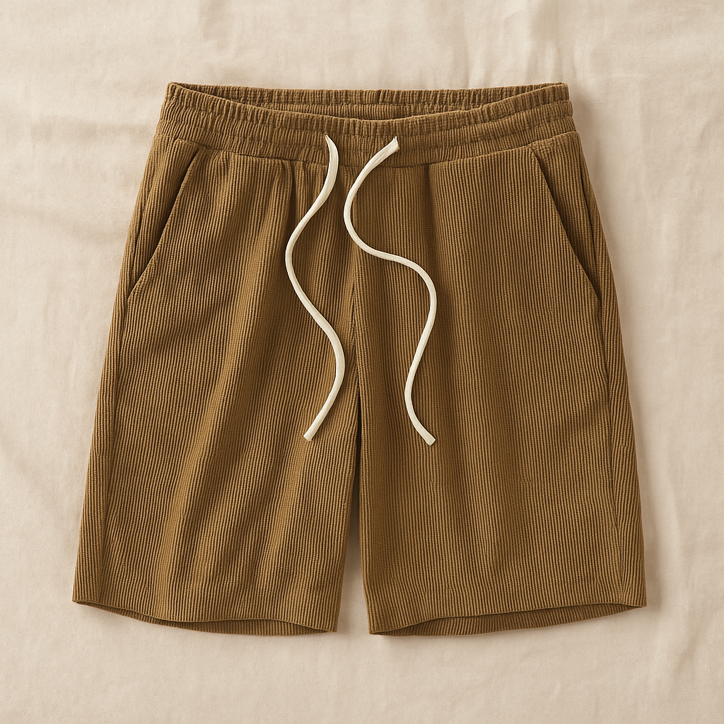 Versatile men's waffle knit lounge shorts with pockets, suitable for casual wear, everyday comfort, or summer attire.