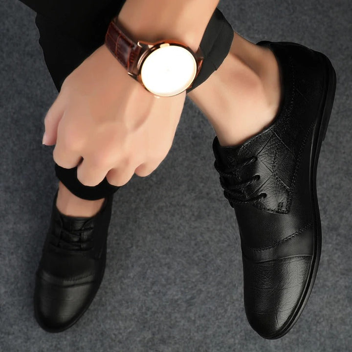 Everyday men's comfortable professional brown dress shoes, perfect for all-day wear.