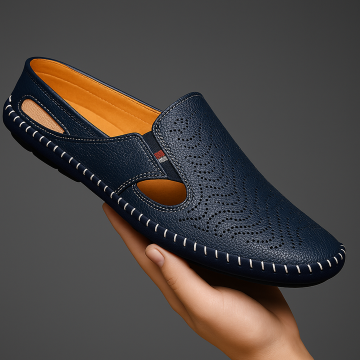 Men's comfortable brown casual summer sandals with adjustable strap for all-day wear.