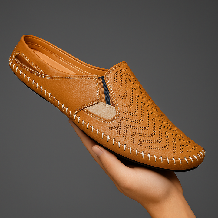 Comfortable men's blue summer sandals, breathable design with cushioned sole for all-day wear.