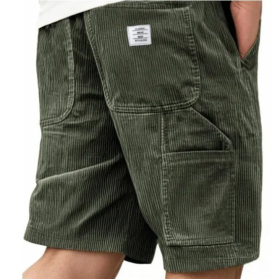 Men's utility cargo shorts with multiple pockets for practical, everyday summer style.