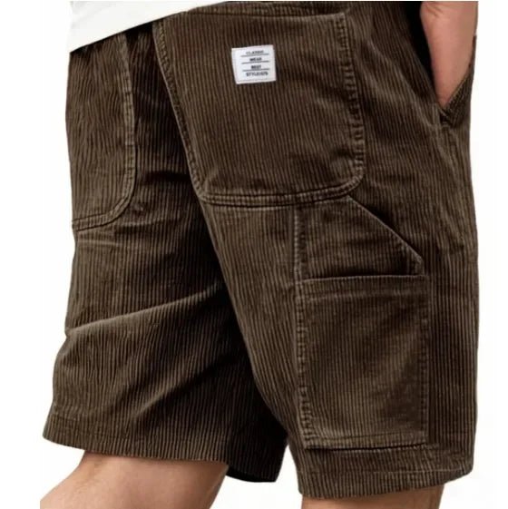 Relaxed fit men's knee-length cargo shorts, perfect for summer casual wear.