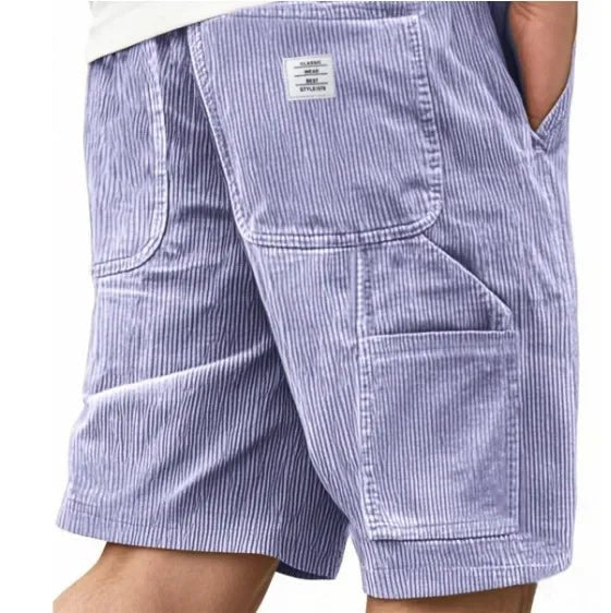 Men's cargo shorts with practical side pockets for everyday utility & summer comfort.