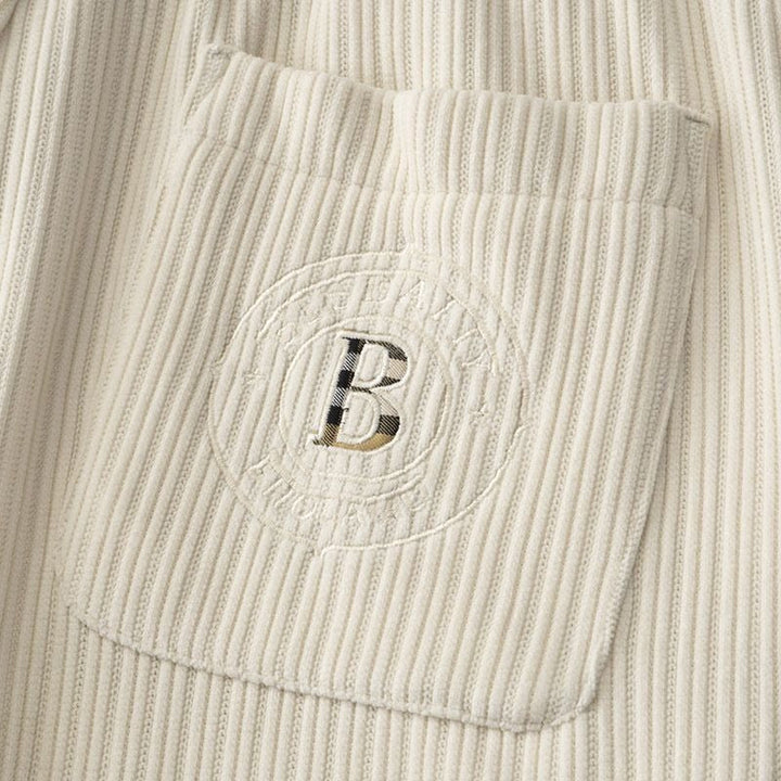 Light brown men's comfortable casual trousers with drawstring, perfect for relaxed everyday fashion.