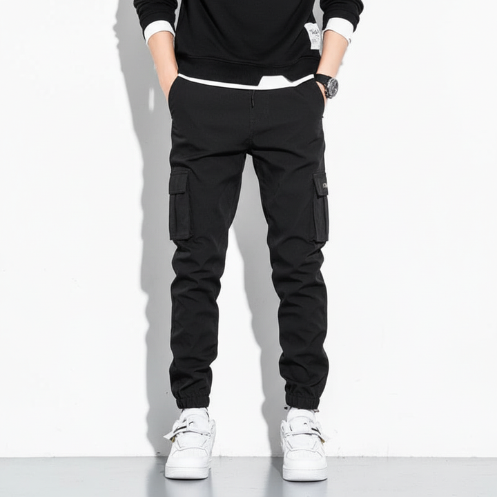 Men's casual multi-pocket cargo pants, durable and comfortable for daily use.