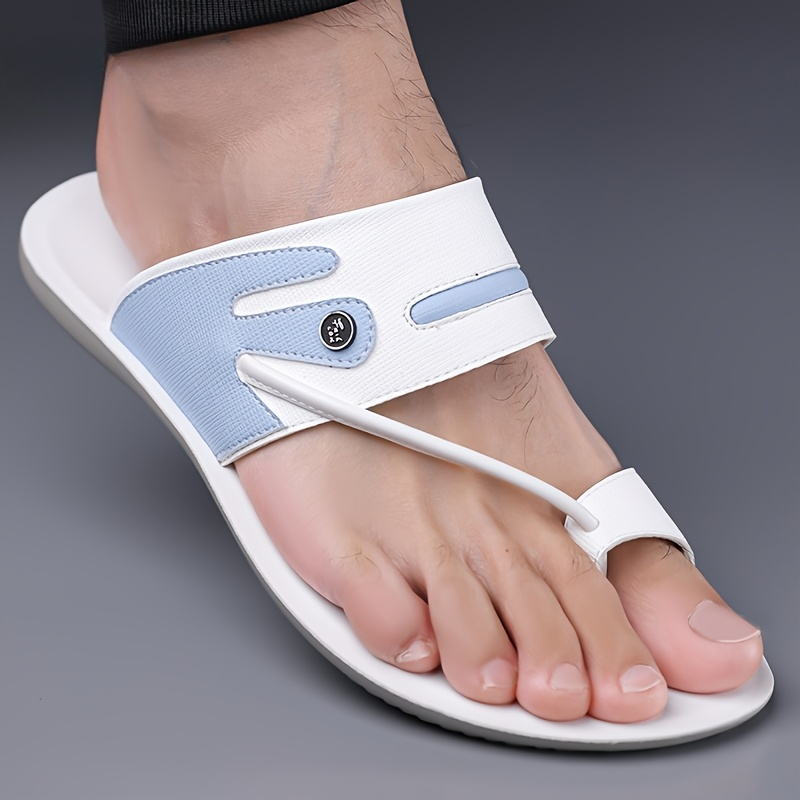 Comfortable men's slip-on open-toe sandals for everyday wear, providing excellent foot support & style.