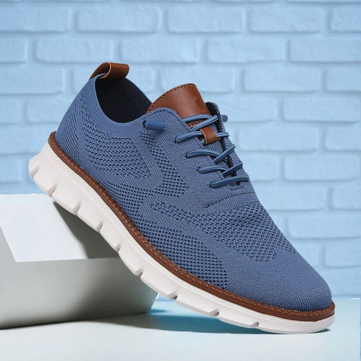Orthopedic men's walking shoes, anti-slip and supportive for active men's daily comfort.