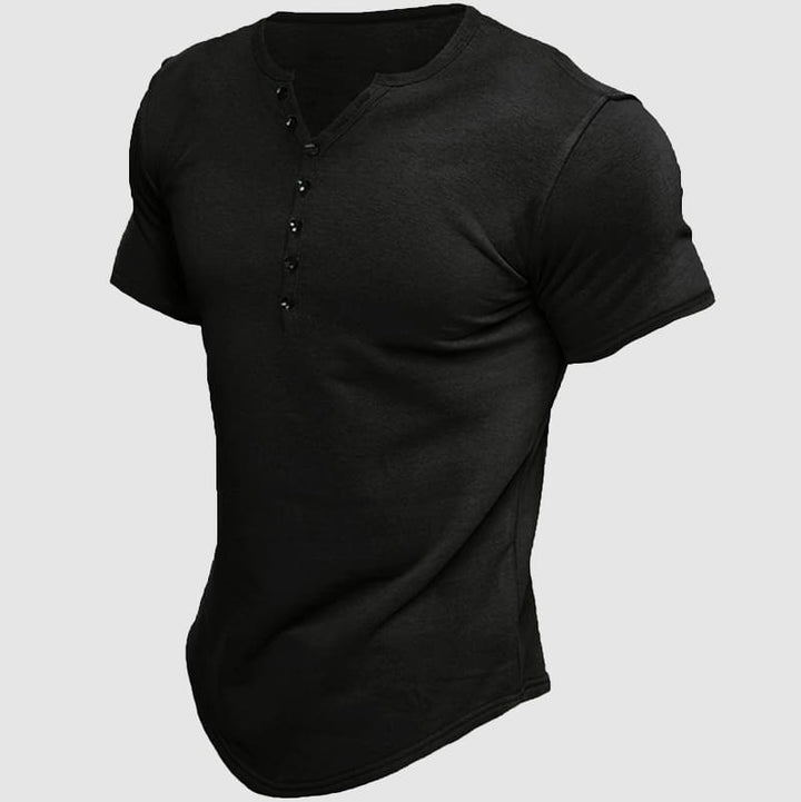 Comfortable short sleeve Henley for men, a must-have casual top. Everyday men's apparel for relaxed style.