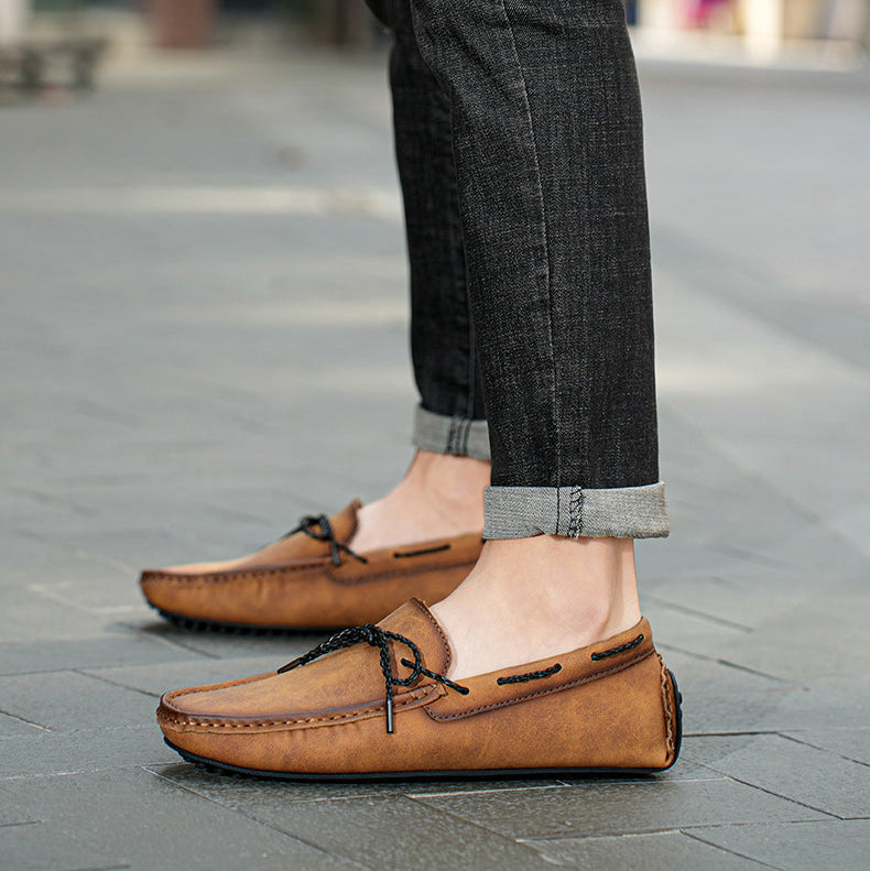 Elegant men's dress loafers, a comfortable slip-on shoe for formal & smart casual outfits.