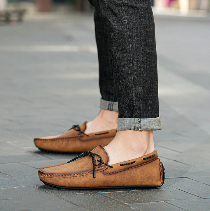 Elegant men's dress loafers, a comfortable slip-on shoe for formal & smart casual outfits.