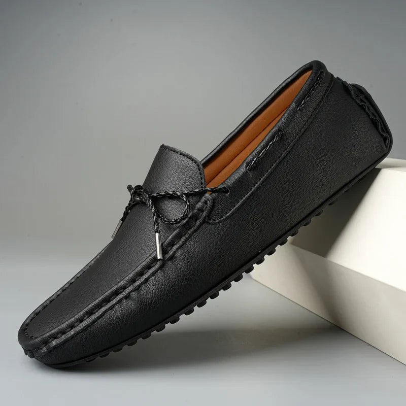 Stylish men's slip-on shoes, comfortable dress loafers suitable for both office & everyday casual.