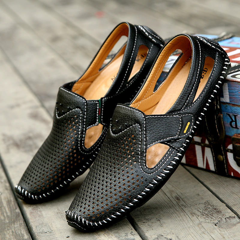 Stylish perforated slip-on loafers for men, offering ultimate comfort & breathability.