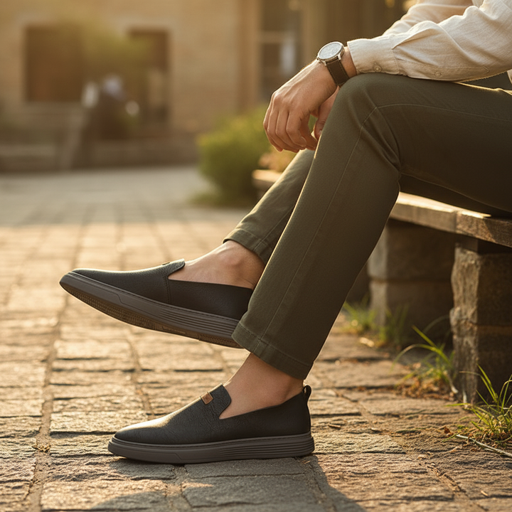 Durable men's slip-on loafer shoes, a classic choice for comfortable everyday fashion.