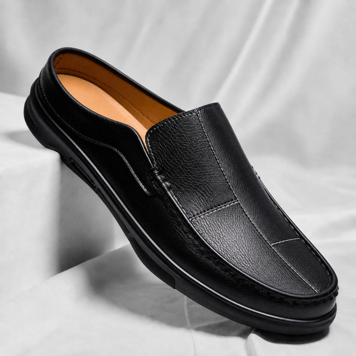 Durable men's comfort mules, slip-on design for effortless everyday wear and casual comfort.