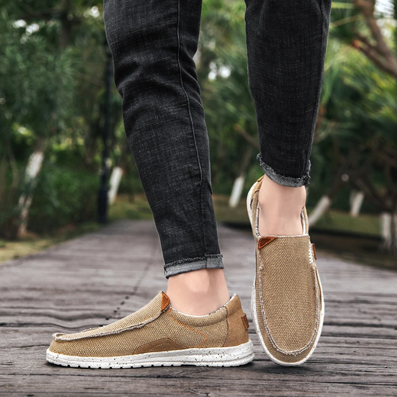 Stylish men's comfortable slip-on footwear, ideal for casual outfits & easy on/off.