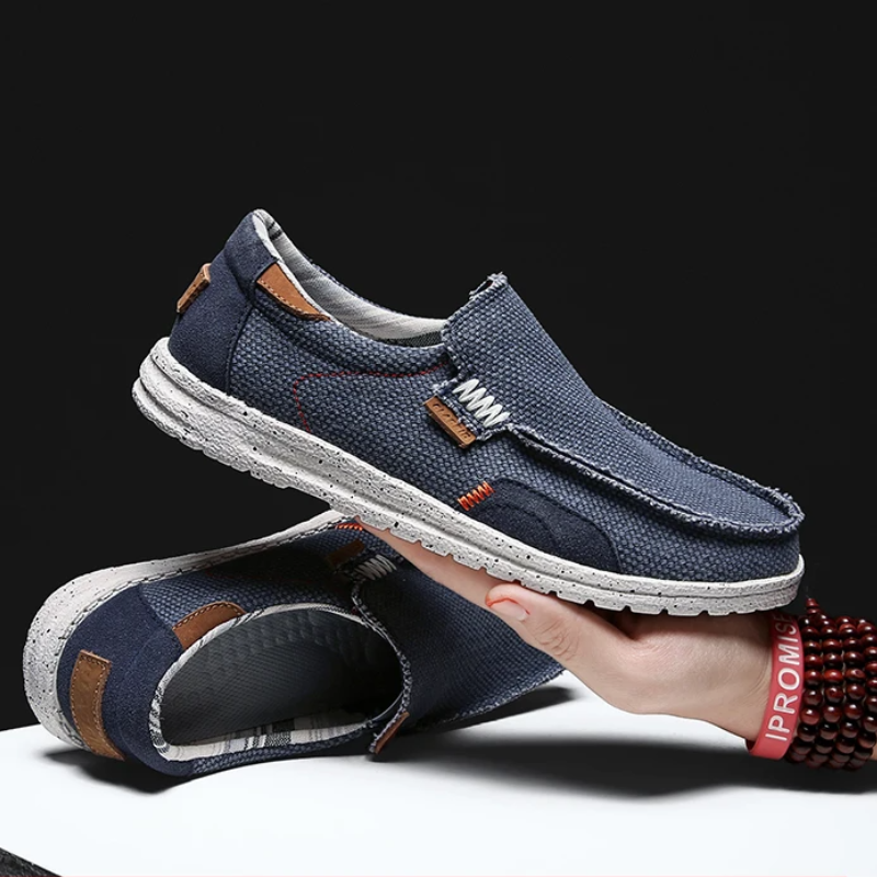 Breathable men's slip-on shoes featuring a cushioned sole for ultimate lightweight comfort.