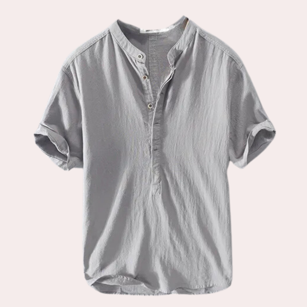Versatile men's casual summer shirt. Lightweight short sleeve design for everyday cool comfort.