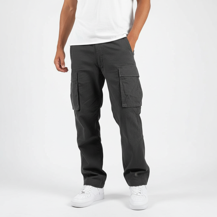 Tapered cargo pants, men's apparel, offering comfort and utility