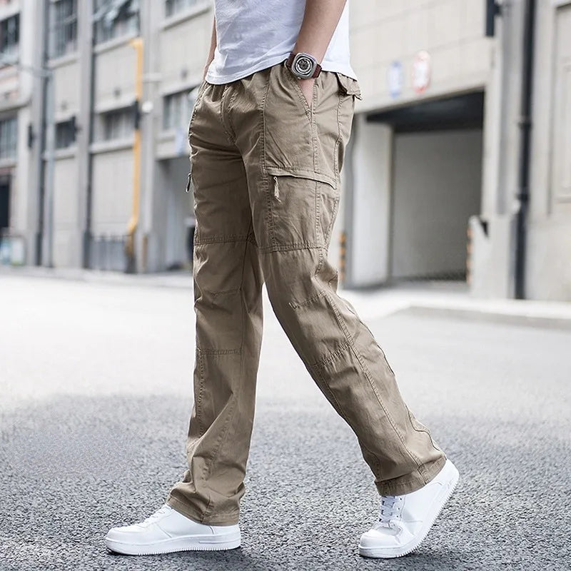 Men's comfortable tech cargo pants, ideal for everyday utility & casual wear.