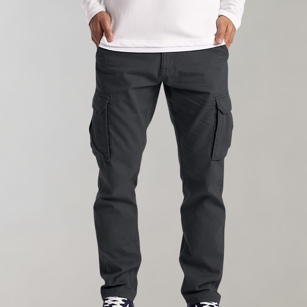 Men's comfortable utility cargo trousers. Ideal for casual wear, outdoor activities, and everyday comfort.