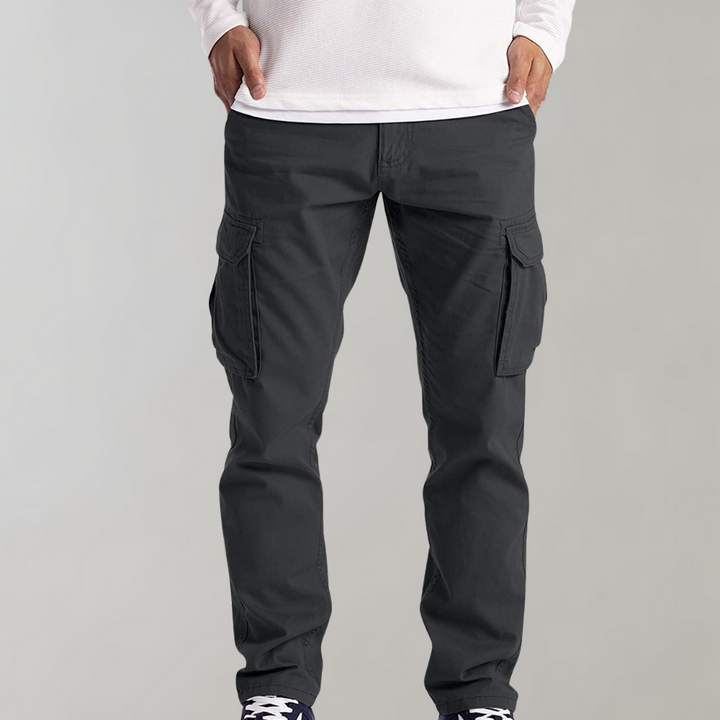 Men's comfortable utility cargo trousers. Ideal for casual wear, outdoor activities, and everyday comfort.