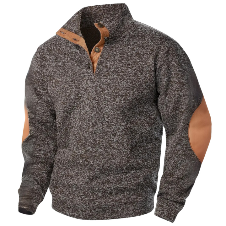 Stylish men's warm winter sweater. Classic crew neck long sleeve knit jumper, comfortable and cozy.