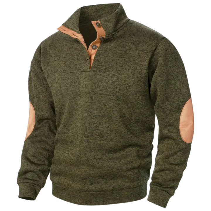 Warm outerwear men's sweater. Comfortable knit jumper for winter, long sleeve crew neck for warmth.