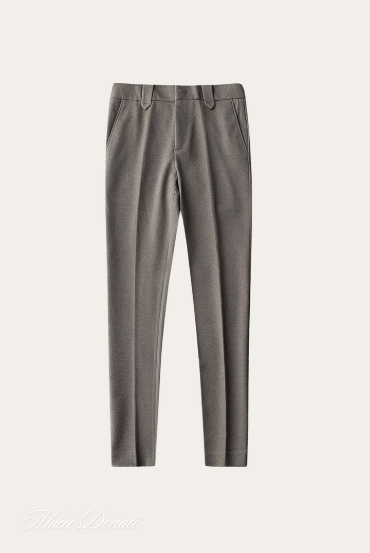 Men's comfortable wool blend dress trousers, perfect for business casual or office wear. Stylish Oliver pants.