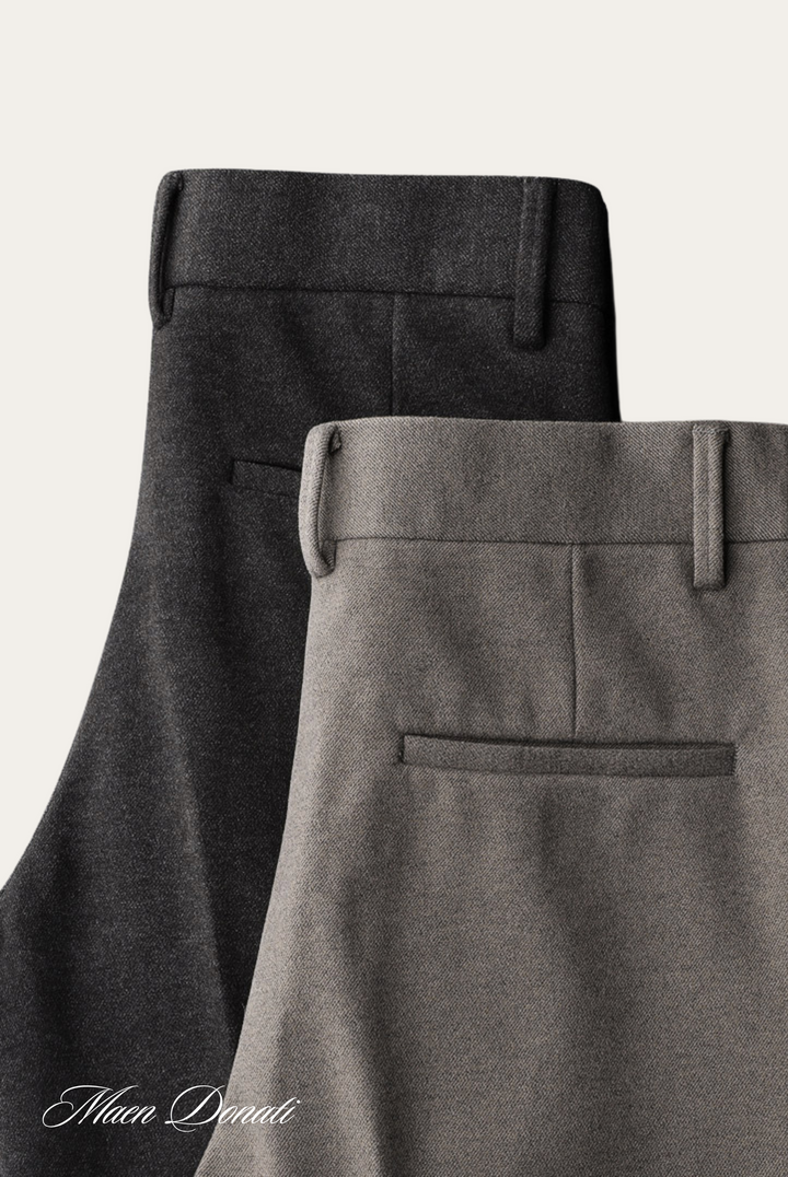 Classic men's Oliver wool blend dress trousers. Comfortable, versatile men's pants for formal & office wear.