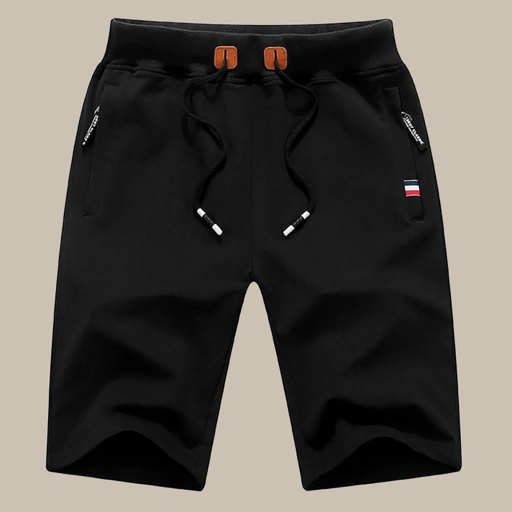 Casual men's drawstring shorts, relaxed fit for everyday comfort, great for summer and lounge wear.