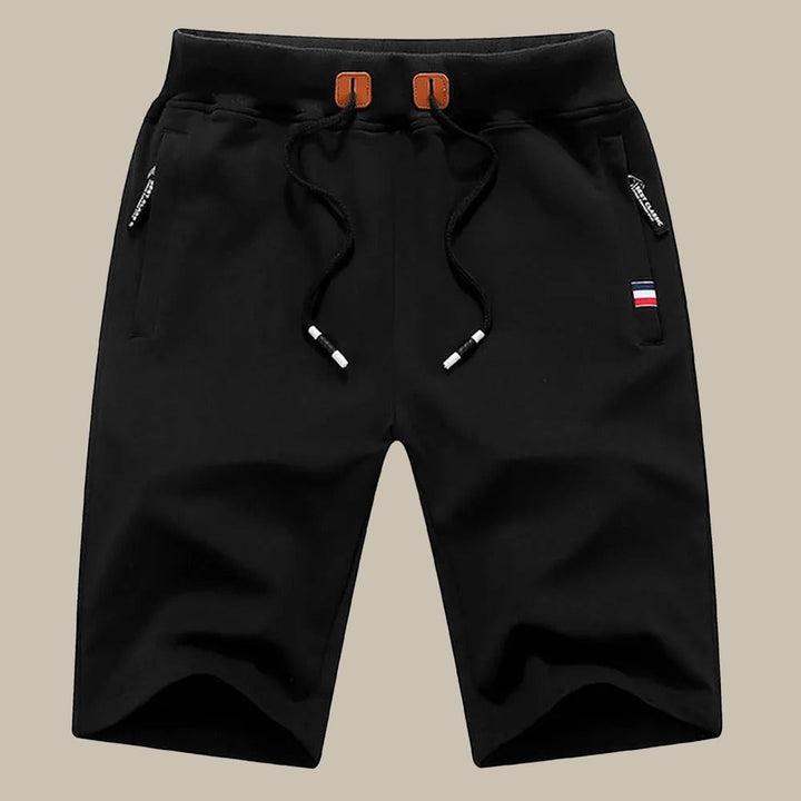Casual men's drawstring shorts, relaxed fit for everyday comfort, great for summer and lounge wear.