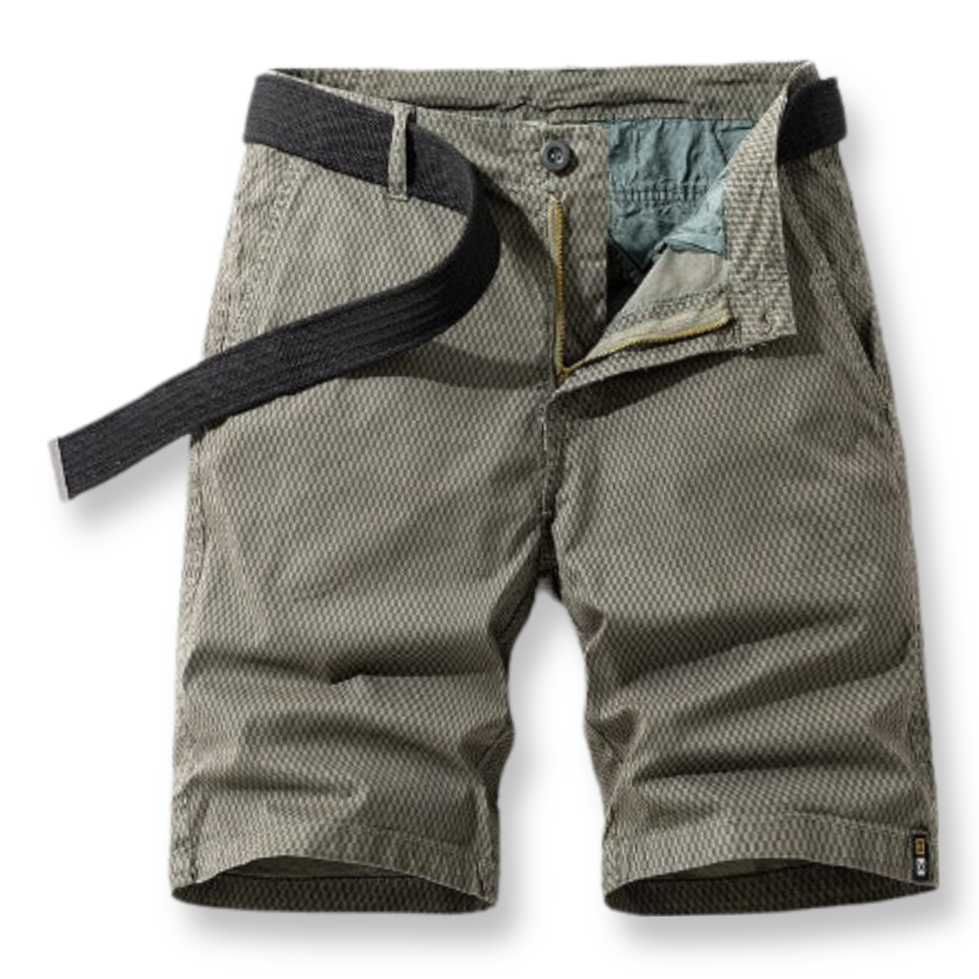 Versatile men's summer shorts with adjustable waist, providing comfy, relaxed fit for warm weather activities.