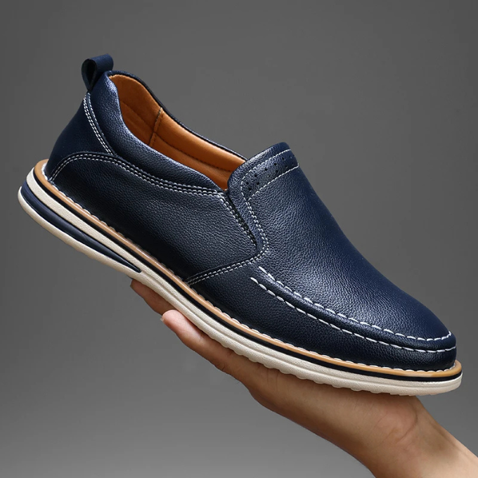 Comfortable men's Cooper Mocs loafers. Slip-on moc toe shoes offering all-day support & versatile style.