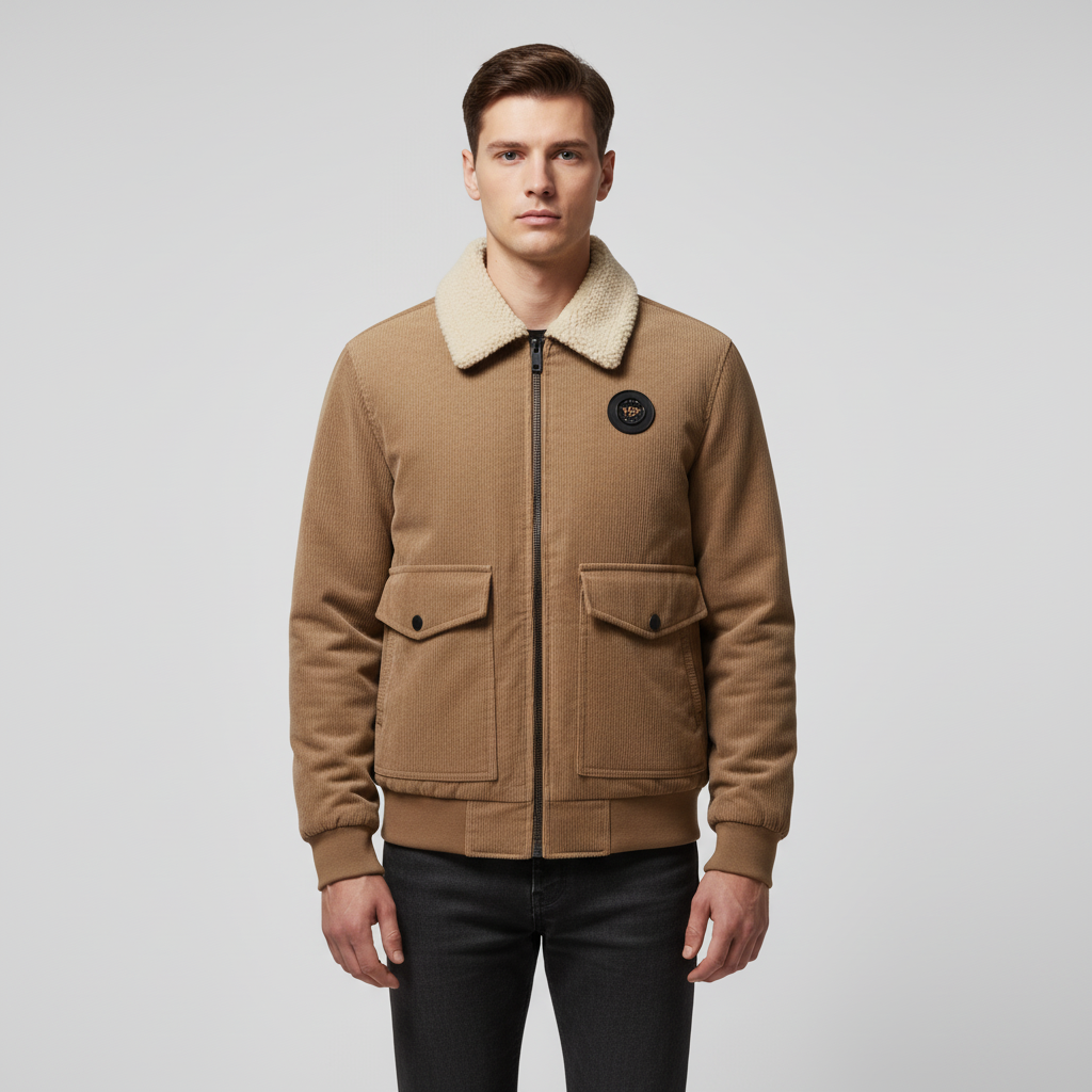 Joachim men's corduroy jacket with soft fleece lining, perfect winter coat for men