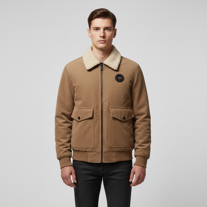 Joachim men's corduroy jacket with soft fleece lining, perfect winter coat for men