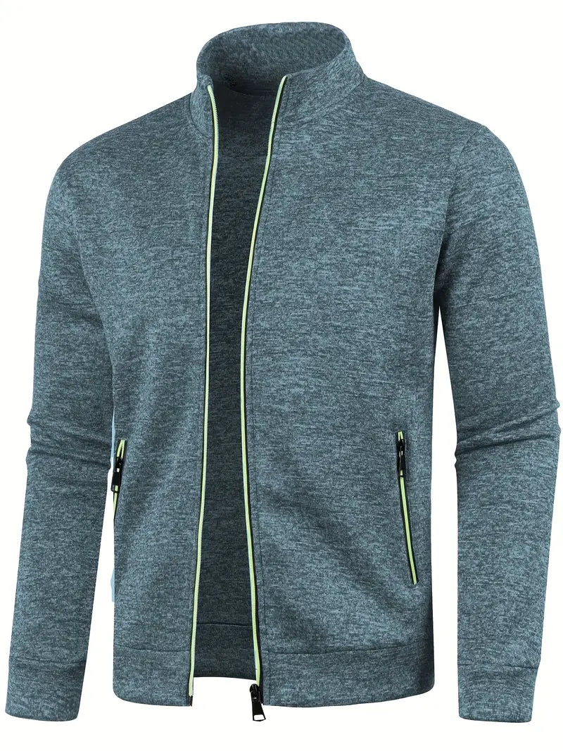 Men's Core Vest, versatile zip-up layering piece with stand collar, ideal for everyday casual style.