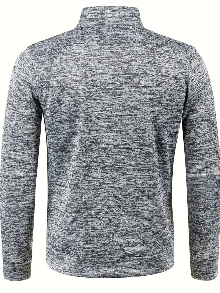 Modern men's zip-up vest, a versatile layering piece with a stand collar for everyday fashion.