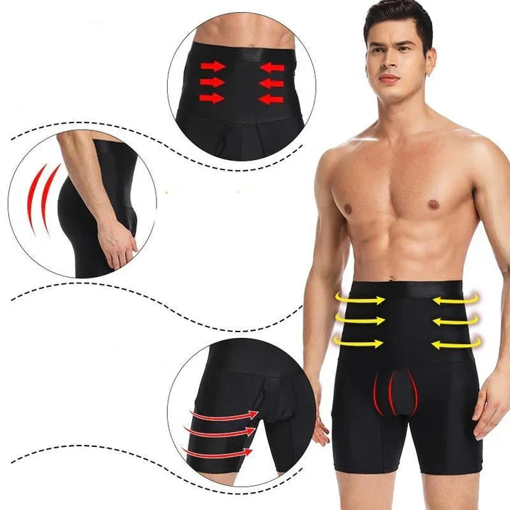 High-performance men's compression shorts, offering muscle support & comfort for sports training.