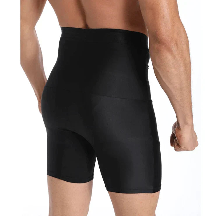 Durable men's compression shorts, engineered for maximum support in sports and active wear.