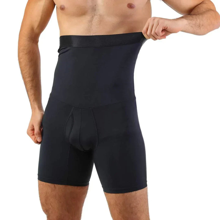 Streamlined men's CoreFlex compression shorts, enhancing posture and muscle recovery.