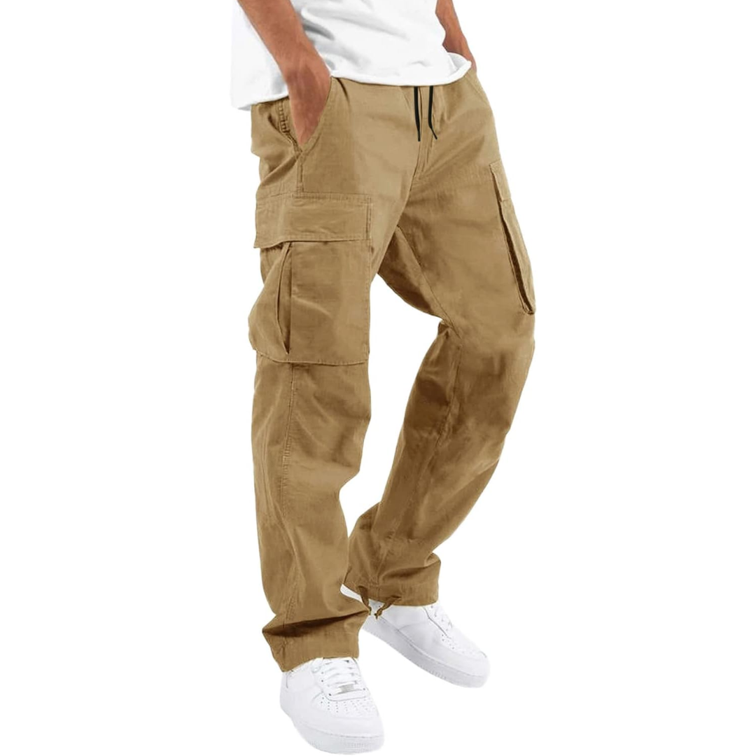Men's casual cotton cargo joggers in a relaxed fit, suitable for everyday style