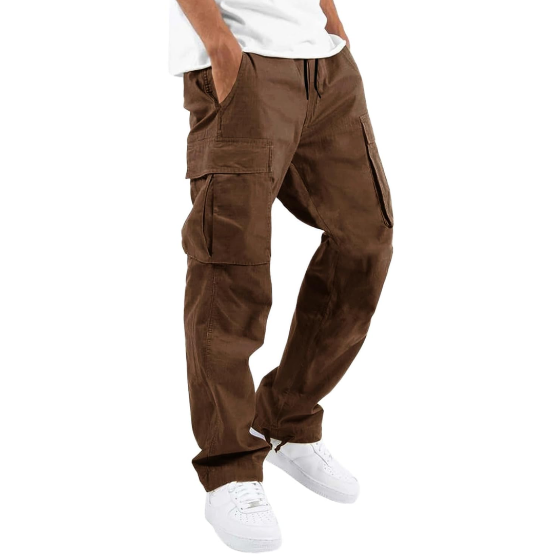Comfortable men's cotton cargo joggers for versatile casual and active wear