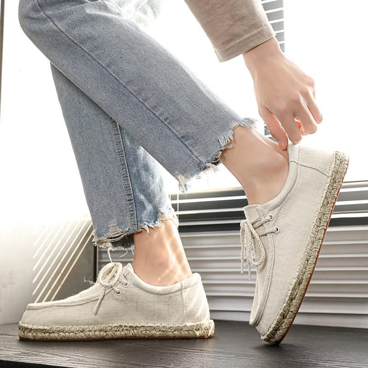 Khaki Men's Cove Slip-On Loafers featuring braided detail, perfect casual comfort footwear for men.
