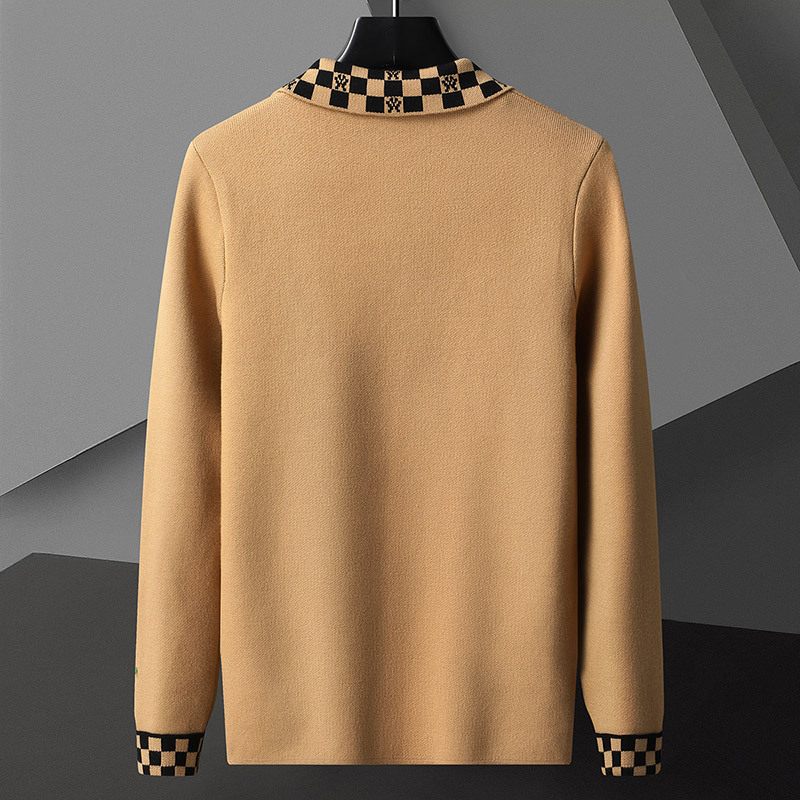 Sophisticated men's button-front cardigan. Ideal for fall fashion, winter layering. Warm & stylish gentlemen's sweater.